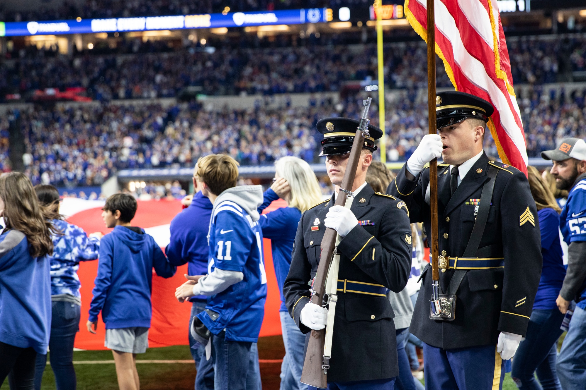 File:Indiana National Guardsmen Support Colts Home Game Against