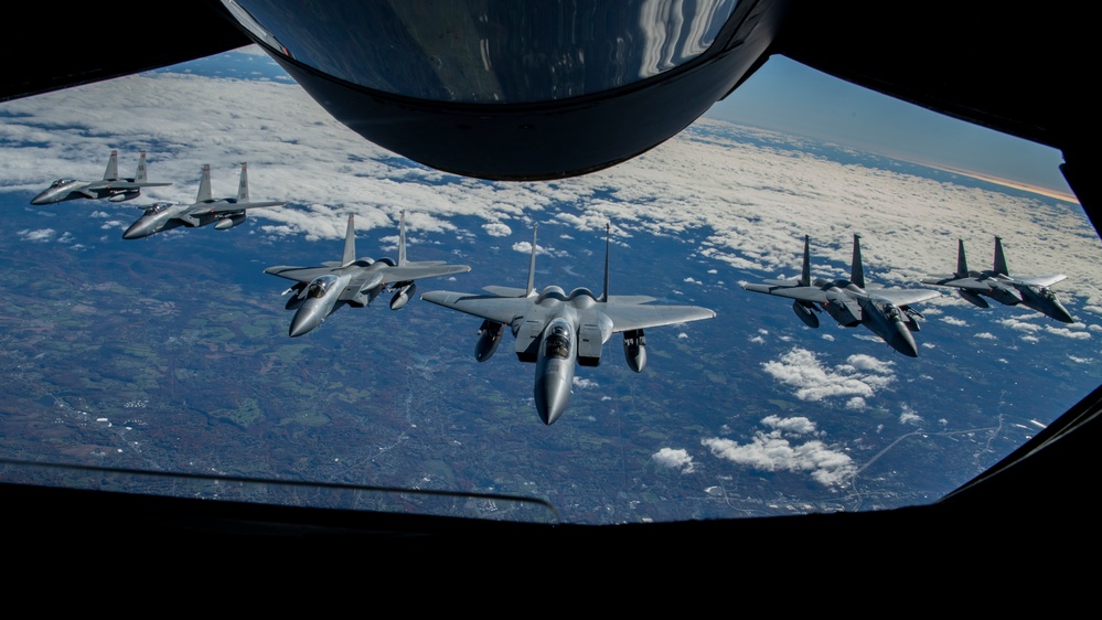 MA, ME ANG perform aerial refueling training exercise