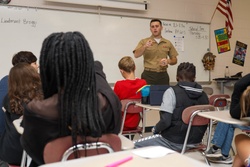 Cherry Point Personnel Visit Tucker Creek Middle School [Image 1 of 5]