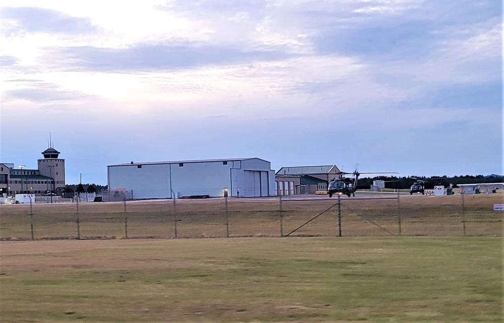 Black Hawk training operations at Sparta-Fort McCoy Airport at Fort McCoy