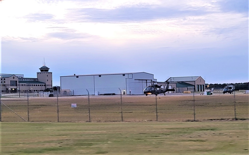 Black Hawk training operations at Sparta-Fort McCoy Airport at Fort McCoy