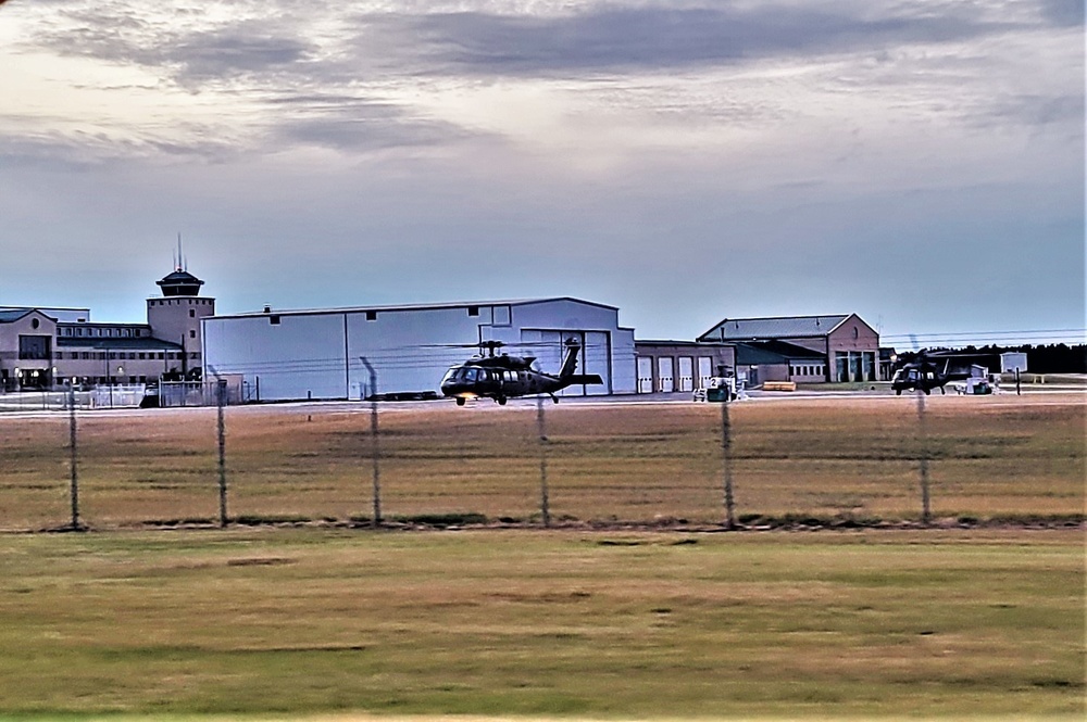 Black Hawk training operations at Sparta-Fort McCoy Airport at Fort McCoy