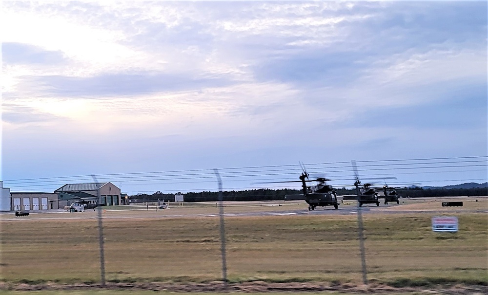 Black Hawk training operations at Sparta-Fort McCoy Airport at Fort McCoy