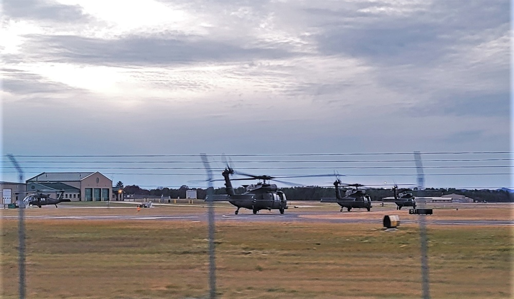 Black Hawk training operations at Sparta-Fort McCoy Airport at Fort McCoy