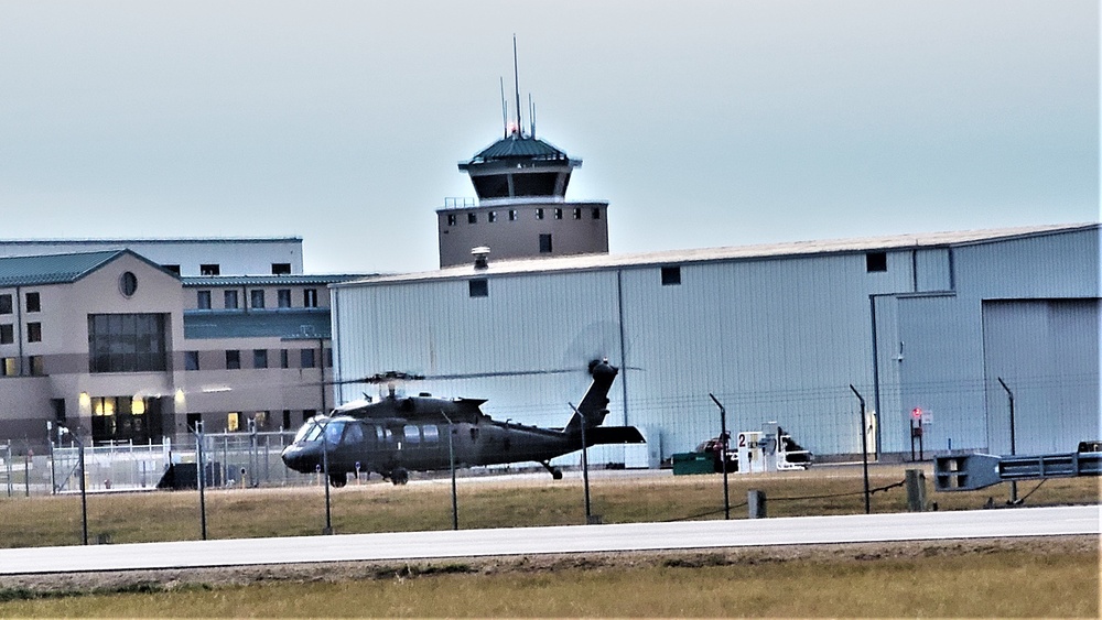 Black Hawk training operations at Sparta-Fort McCoy Airport at Fort McCoy