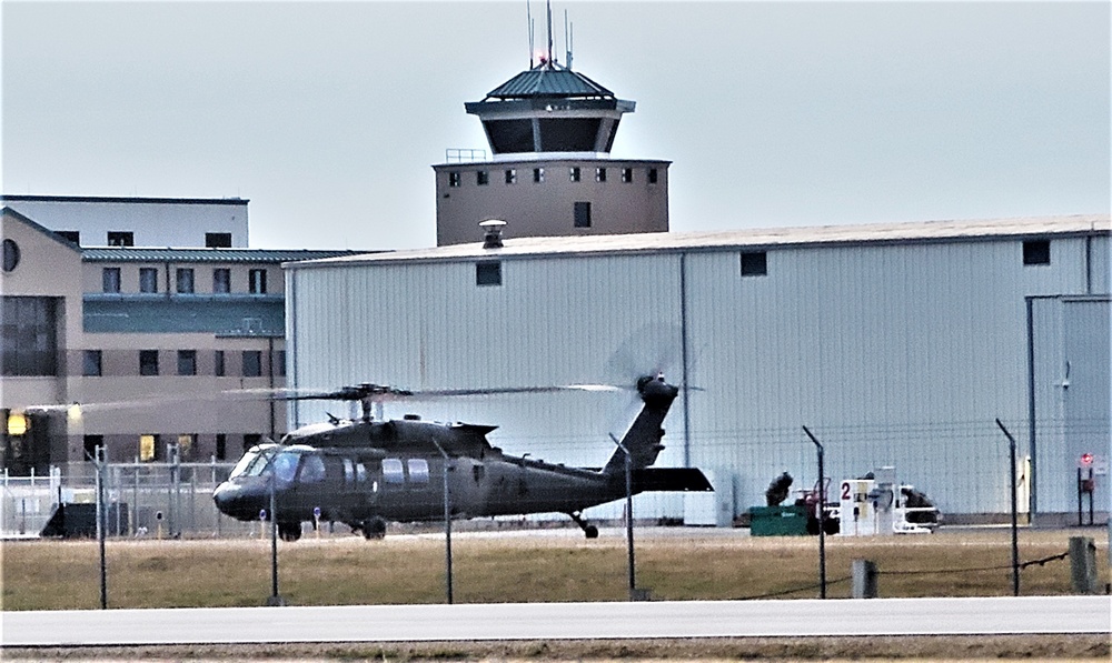 Black Hawk training operations at Sparta-Fort McCoy Airport at Fort McCoy