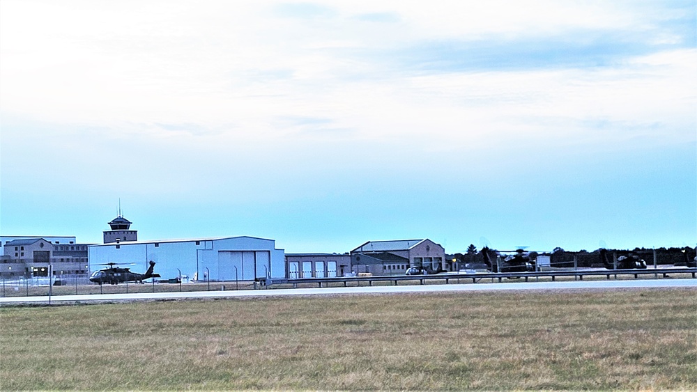 Black Hawk training operations at Sparta-Fort McCoy Airport at Fort McCoy