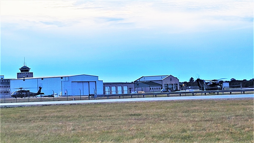 Black Hawk training operations at Sparta-Fort McCoy Airport at Fort McCoy