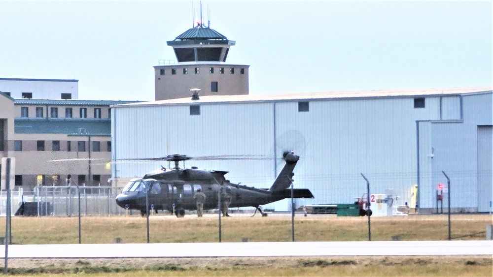 Black Hawk training operations at Sparta-Fort McCoy Airport at Fort McCoy