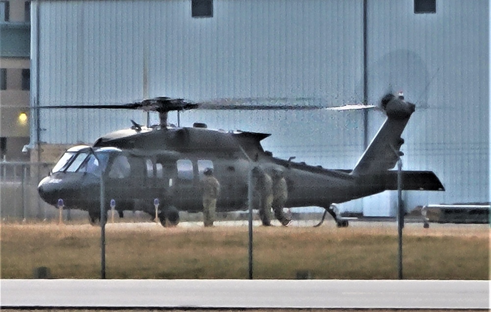 Black Hawk training operations at Sparta-Fort McCoy Airport at Fort McCoy