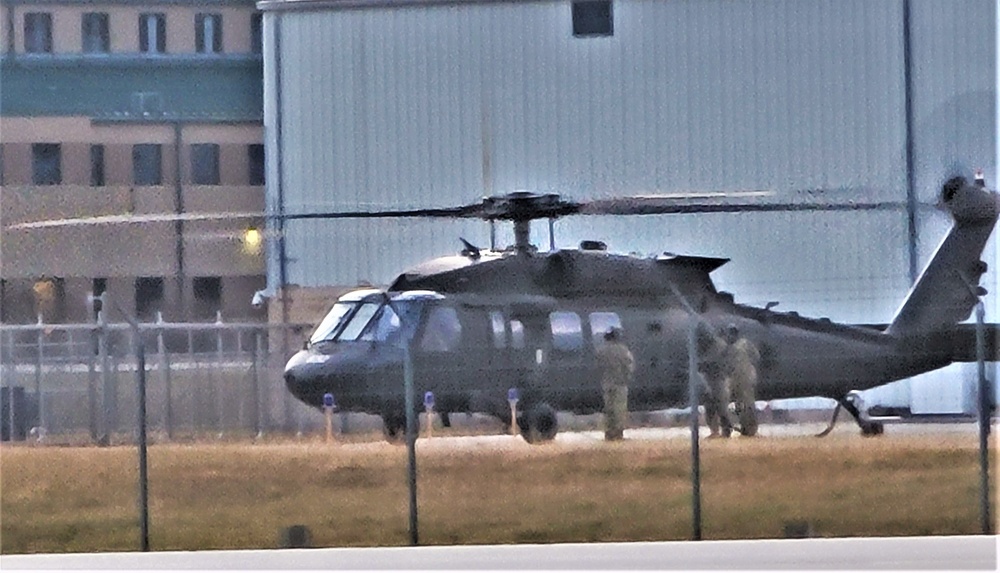 Black Hawk training operations at Sparta-Fort McCoy Airport at Fort McCoy