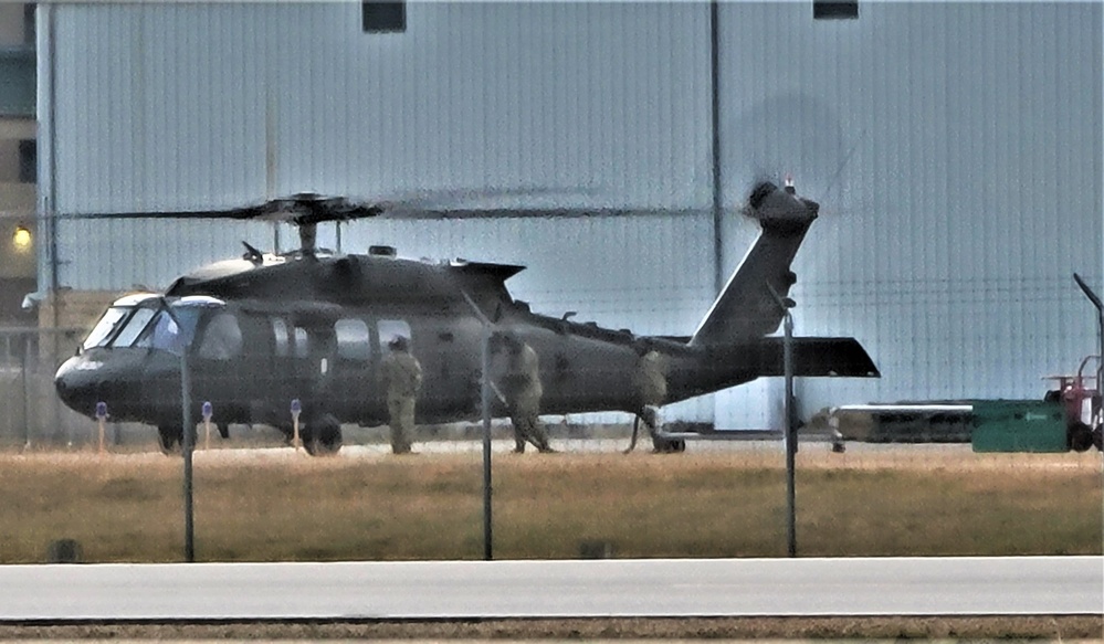 Black Hawk training operations at Sparta-Fort McCoy Airport at Fort McCoy