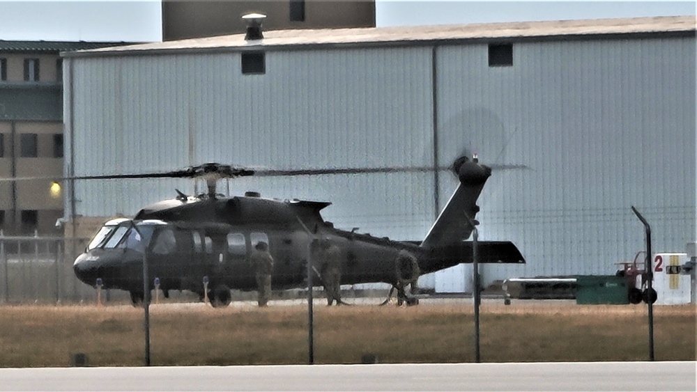 Black Hawk training operations at Sparta-Fort McCoy Airport at Fort McCoy