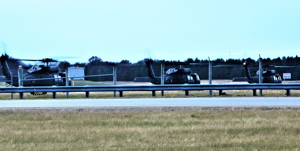 Black Hawk training operations at Sparta-Fort McCoy Airport at Fort McCoy