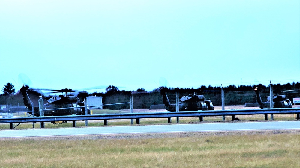 Black Hawk training operations at Sparta-Fort McCoy Airport at Fort McCoy