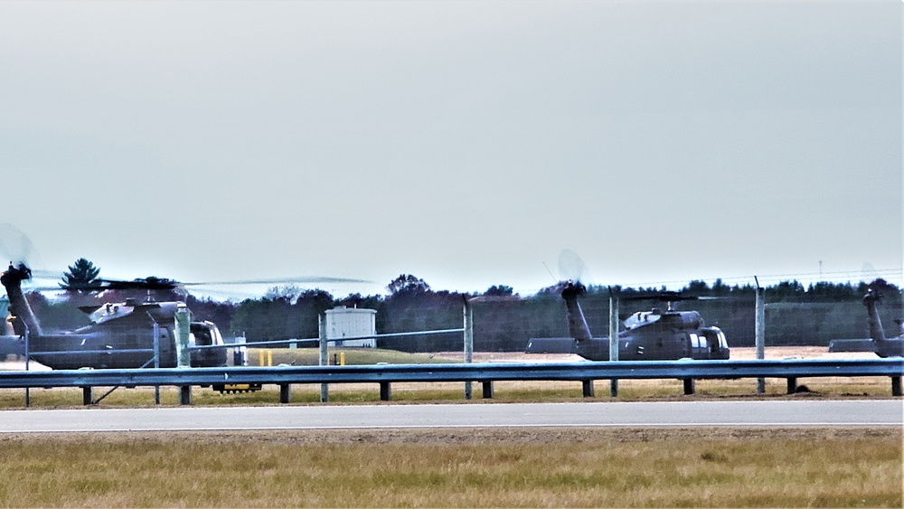 Black Hawk training operations at Sparta-Fort McCoy Airport at Fort McCoy