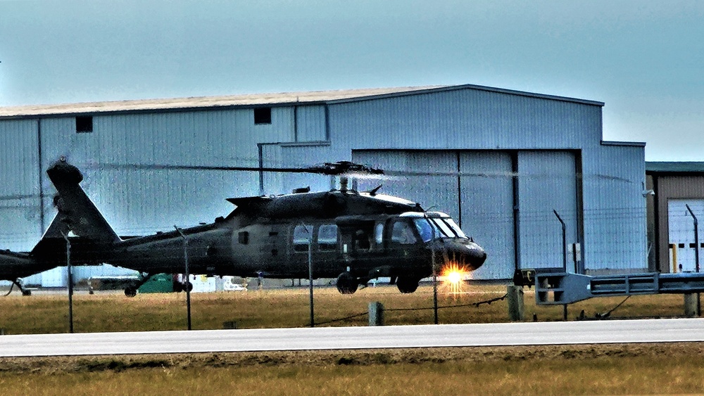 Black Hawk training operations at Sparta-Fort McCoy Airport at Fort McCoy