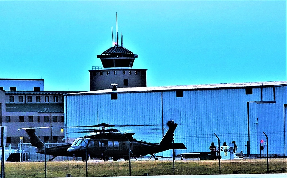 Black Hawk training operations at Sparta-Fort McCoy Airport at Fort McCoy