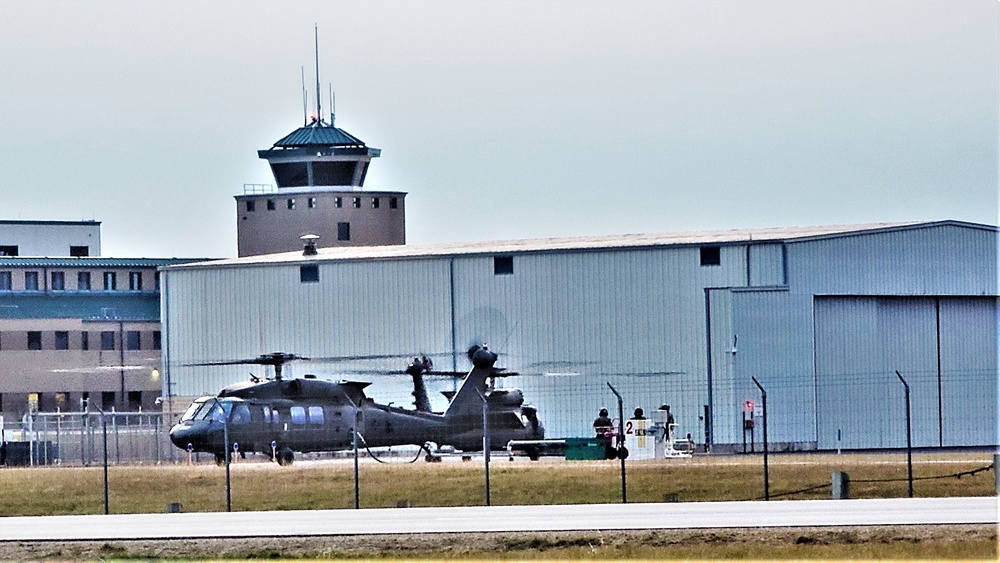 Black Hawk training operations at Sparta-Fort McCoy Airport at Fort McCoy