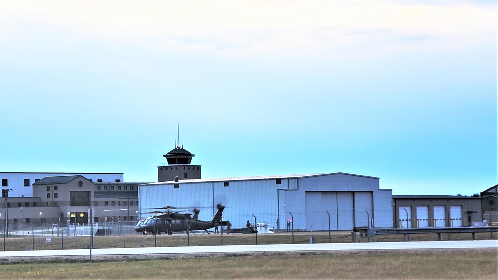 Black Hawk training operations at Sparta-Fort McCoy Airport at Fort McCoy