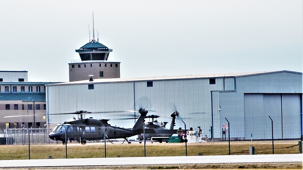 Black Hawk training operations at Sparta-Fort McCoy Airport at Fort McCoy