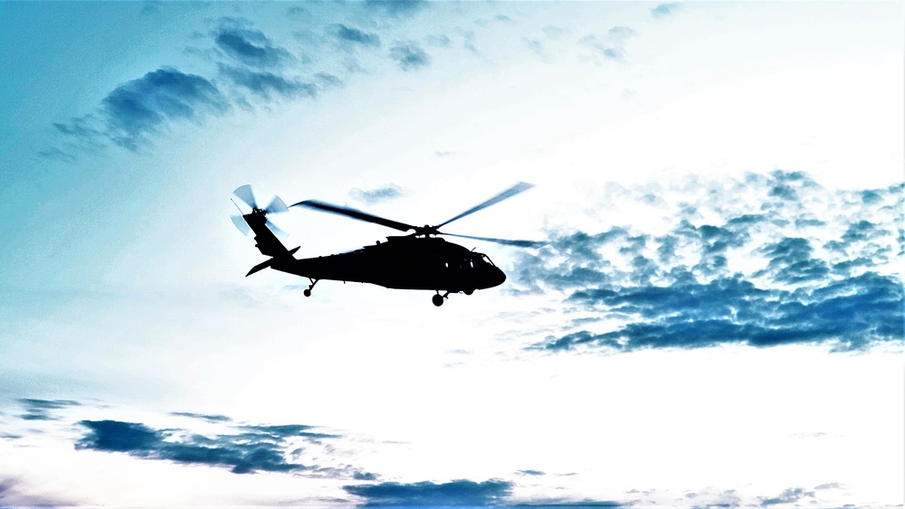 Black Hawk training operations at Sparta-Fort McCoy Airport at Fort McCoy