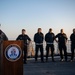 U.S. Coast Guard Cutter Hamilton welcomes aboard members of the Swedish Coast Guard while underway in the Baltic Sea