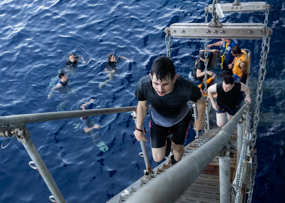 USS Tripoli Swim Call