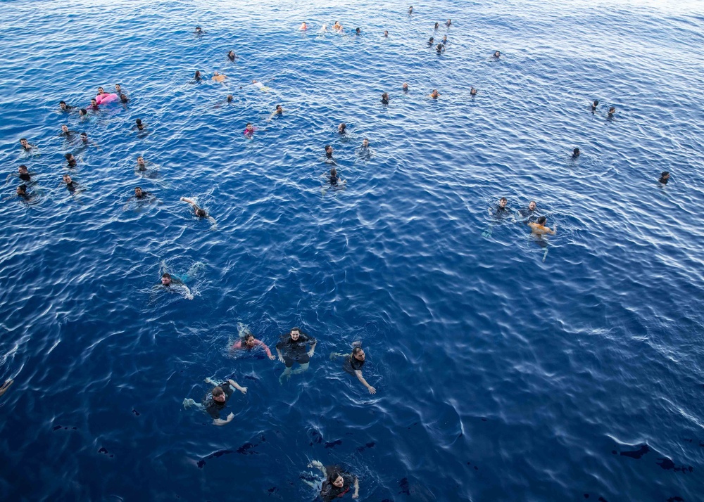 USS Tripoli Swim Call