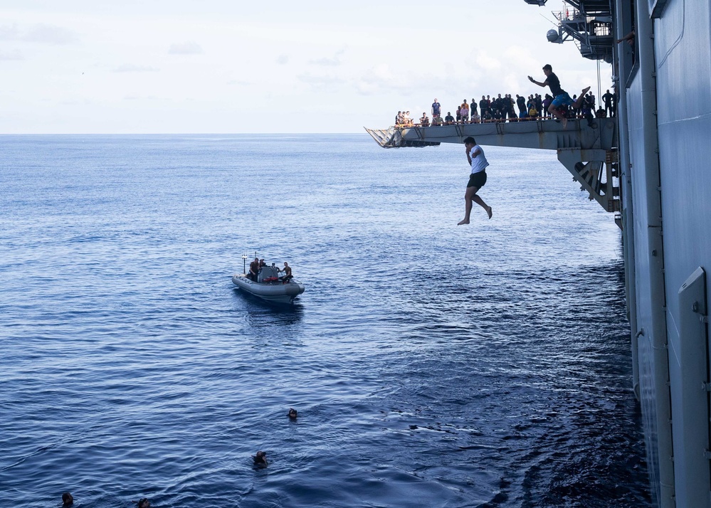 USS Tripoli Swim Call
