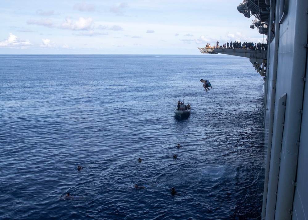 USS Tripoli Swim Call