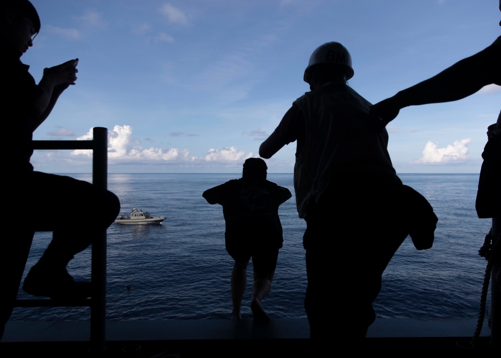 USS Tripoli Swim Call