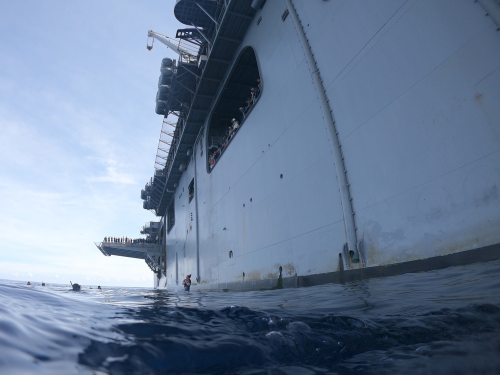 USS Tripoli Swim Call