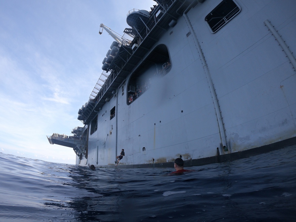 USS Tripoli Swim Call