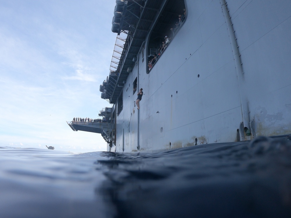 USS Tripoli Swim Call