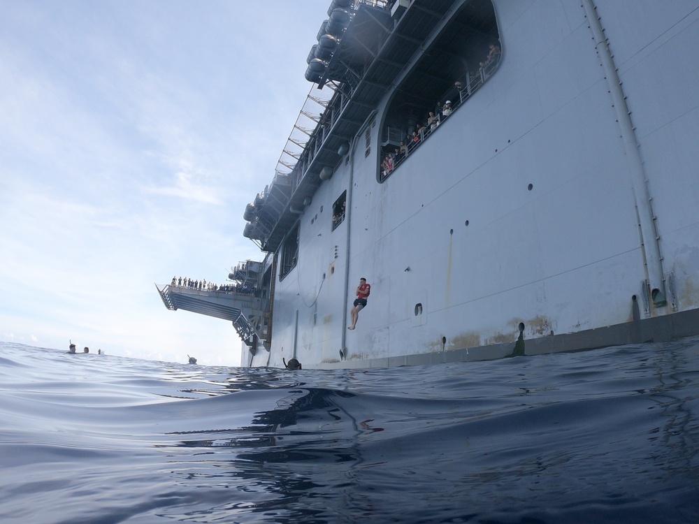 USS Tripoli Swim Call