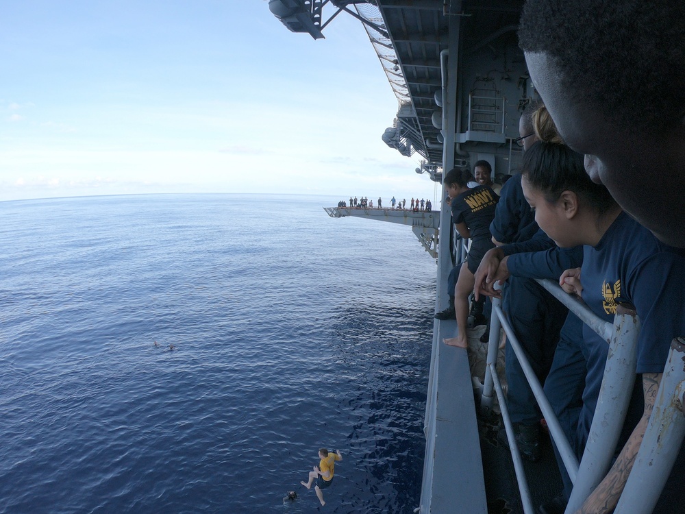 USS Tripoli Swim Call