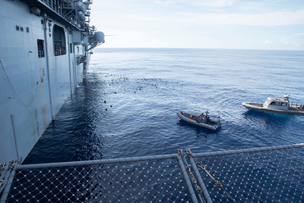 USS Tripoli Swim Call