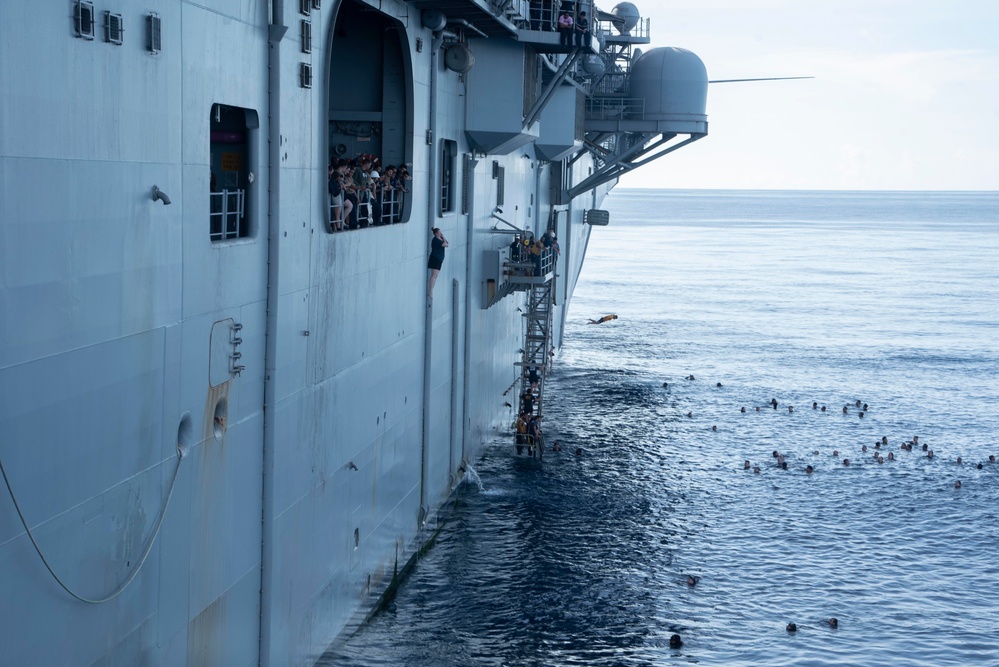 USS Tripoli Swim Call