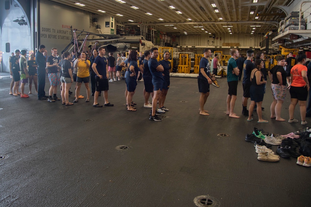 USS Tripoli Swim Call