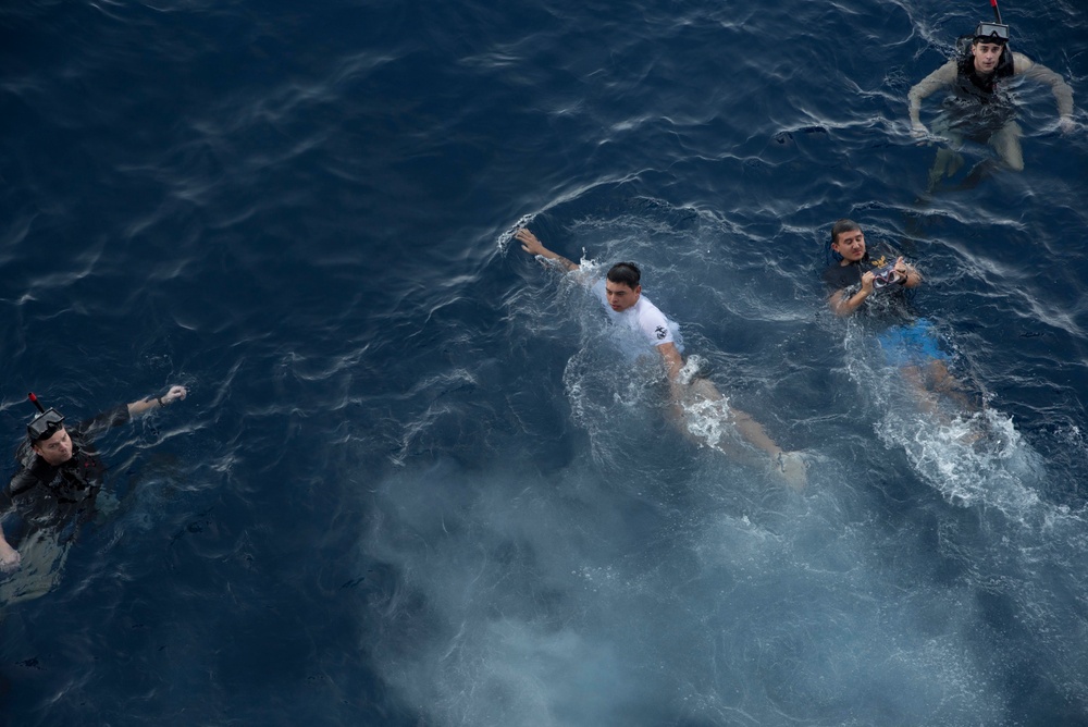 USS Tripoli Swim Call