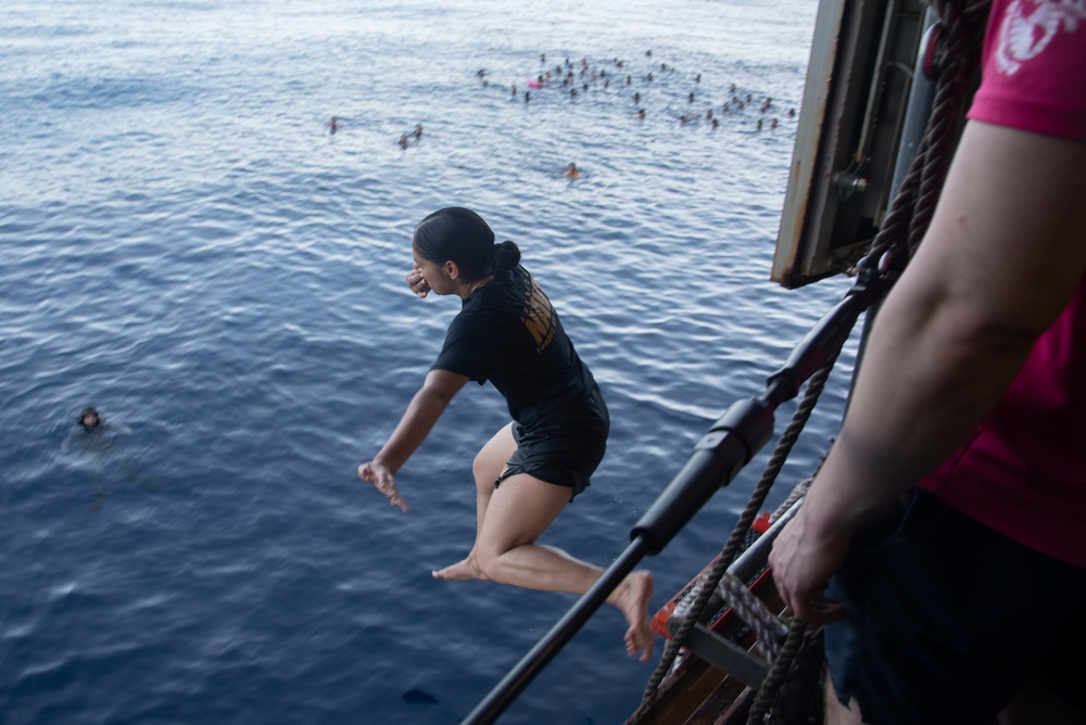 USS Tripoli Swim Call