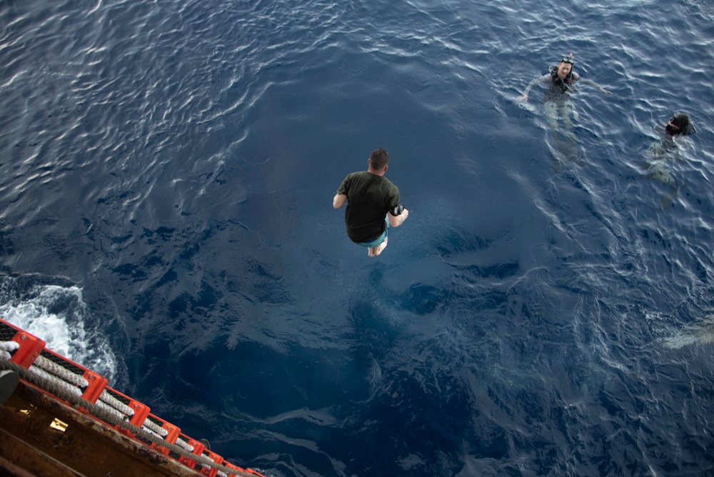 USS Tripoli Swim Call