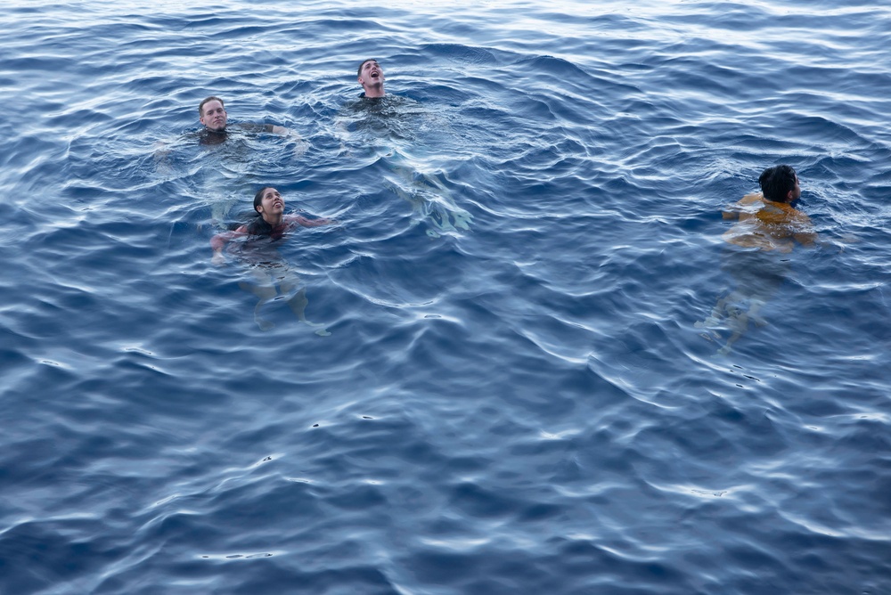 USS Tripoli Swim Call