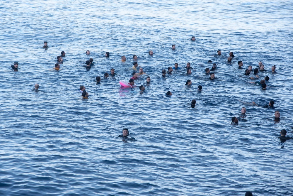 USS Tripoli Swim Call