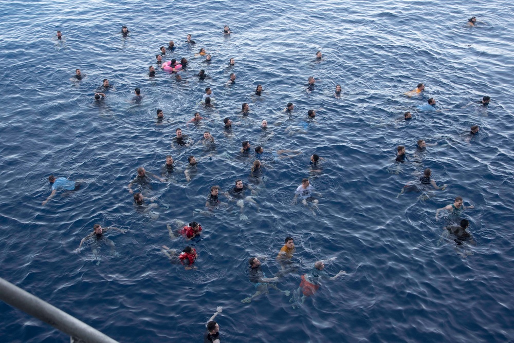 USS Tripoli Swim Call