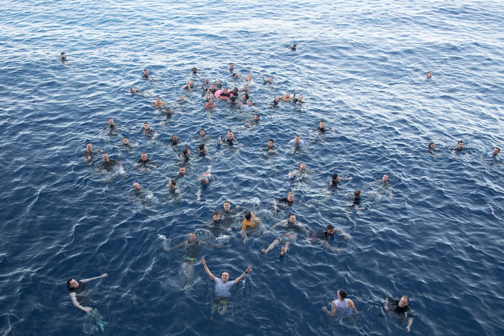 USS Tripoli Swim Call