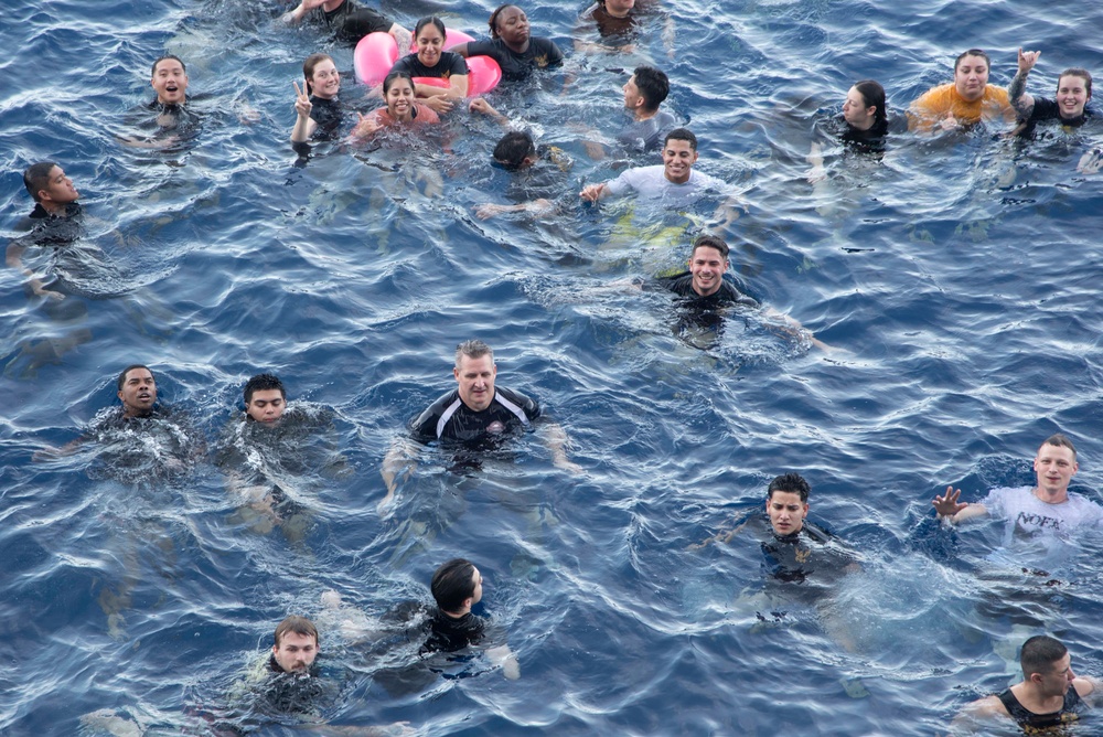 USS Tripoli Swim Call