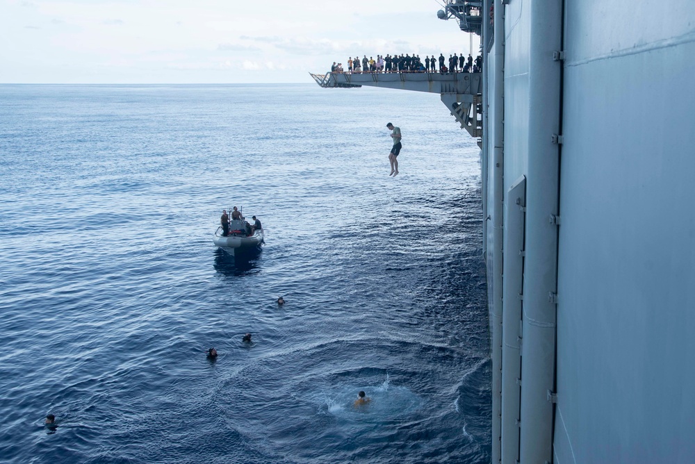 USS Tripoli Swim Call