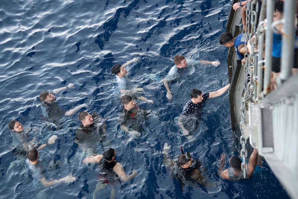 USS Tripoli Swim Call